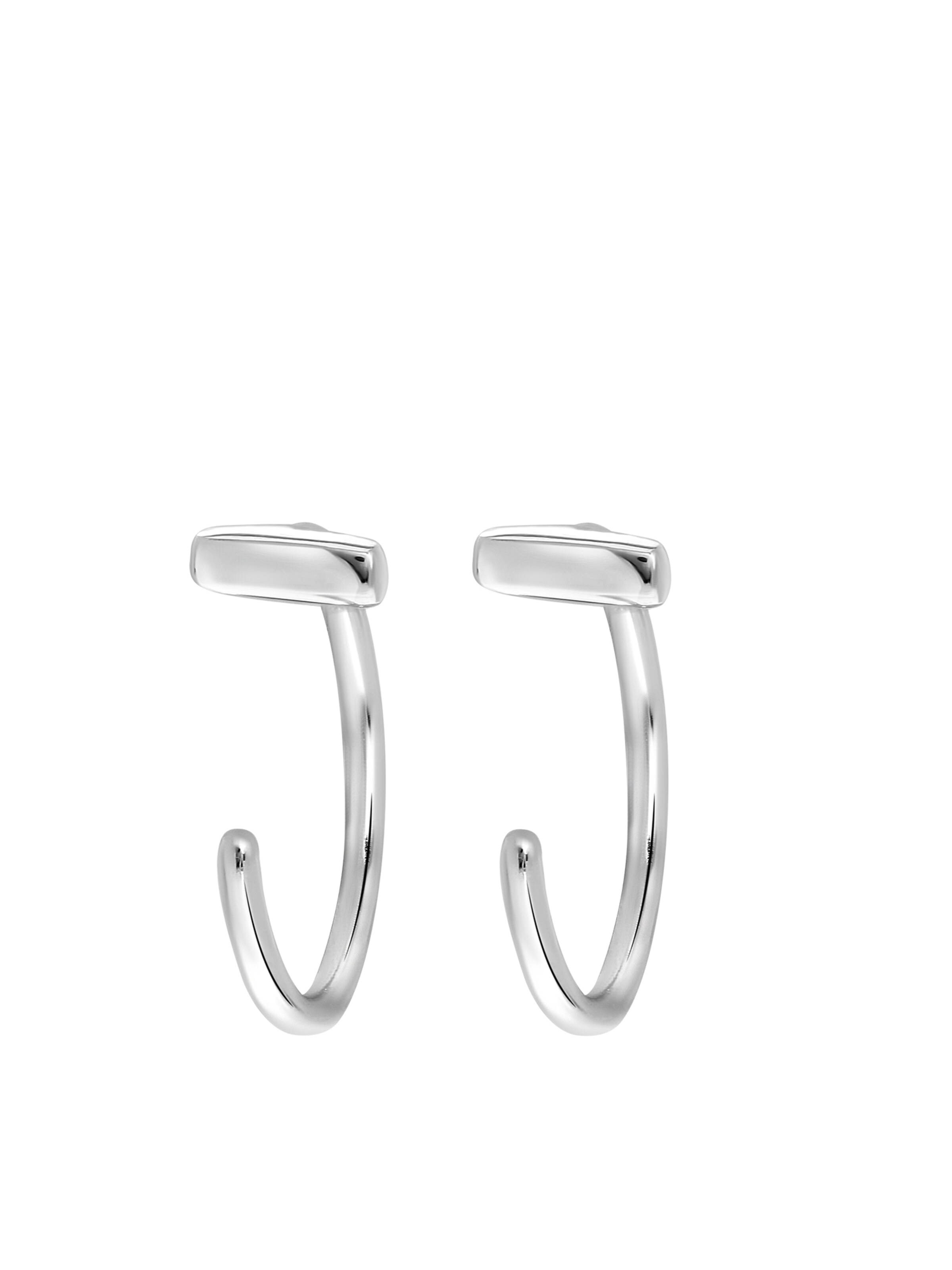 Lucardi Earrings in Silver: front