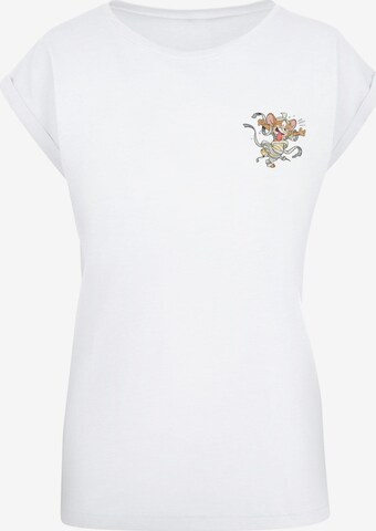 ABSOLUTE CULT Shirt 'Tom And Jerry - Frankenstein Jerry' in White: front