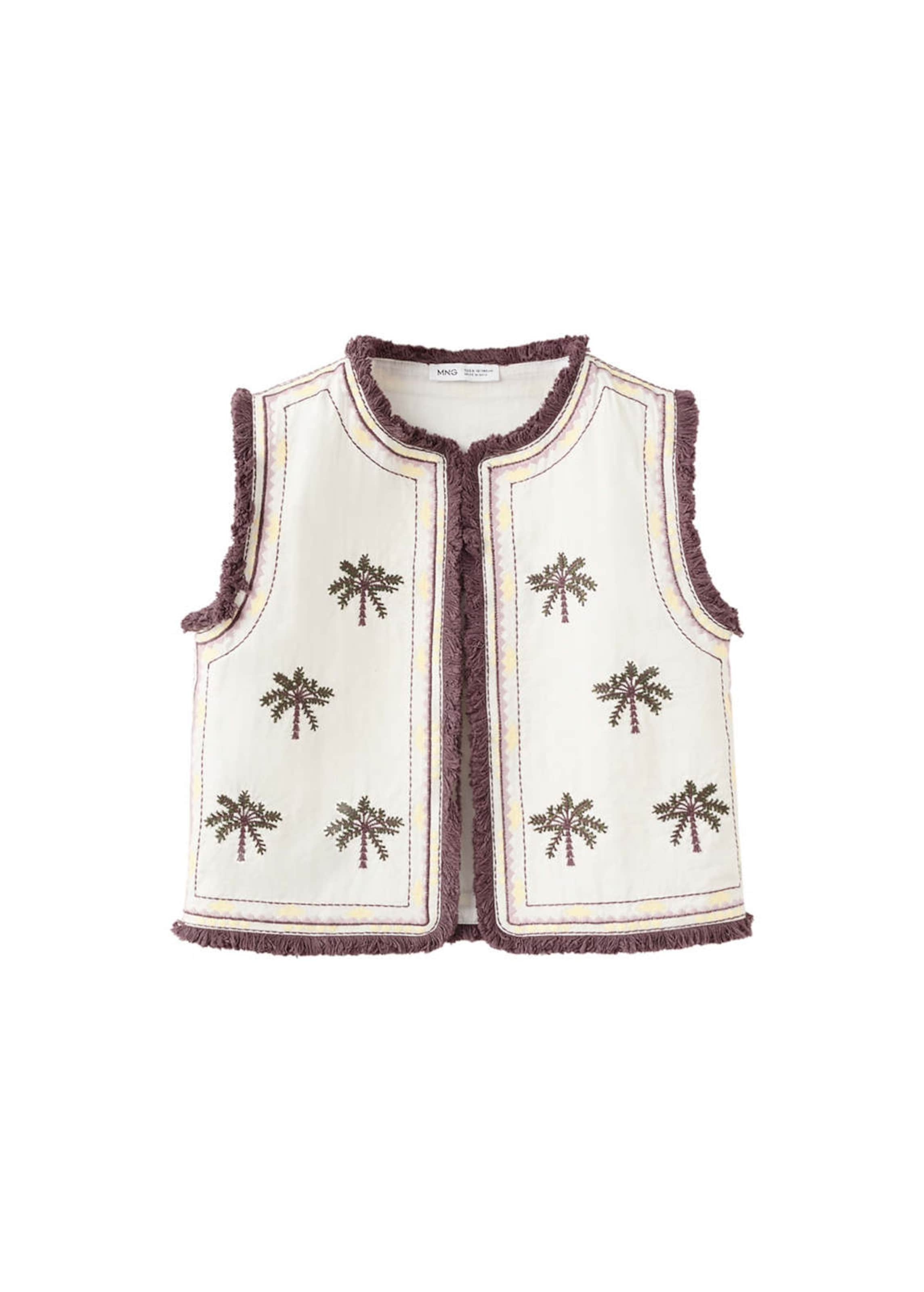 MANGO KIDS Vest 'Palmi' in Beige: front