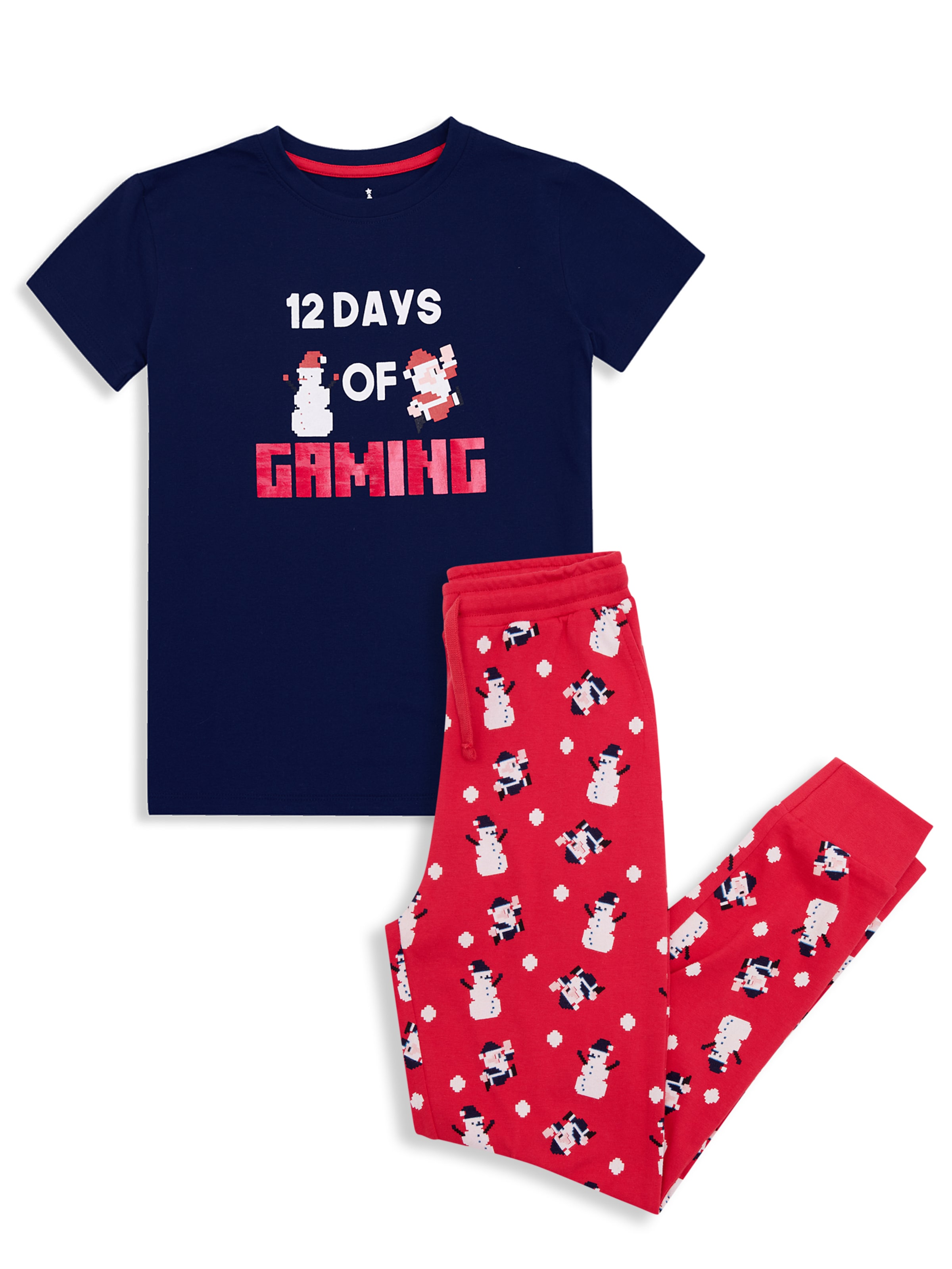 Threadboys Schlafanzug 'Advent' in Blau: Vorderseite