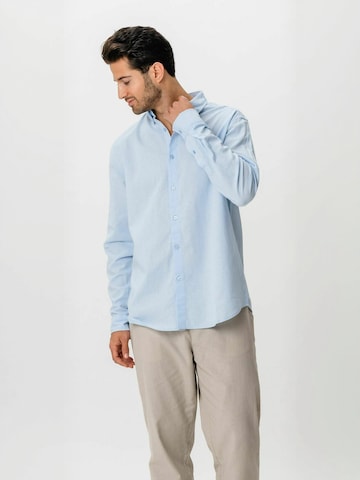 Chemise ' Linen Blend ' TEESHOPPEN en bleu