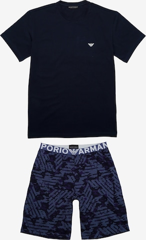 Emporio Armani Pyjama kort in Zwart: voorkant