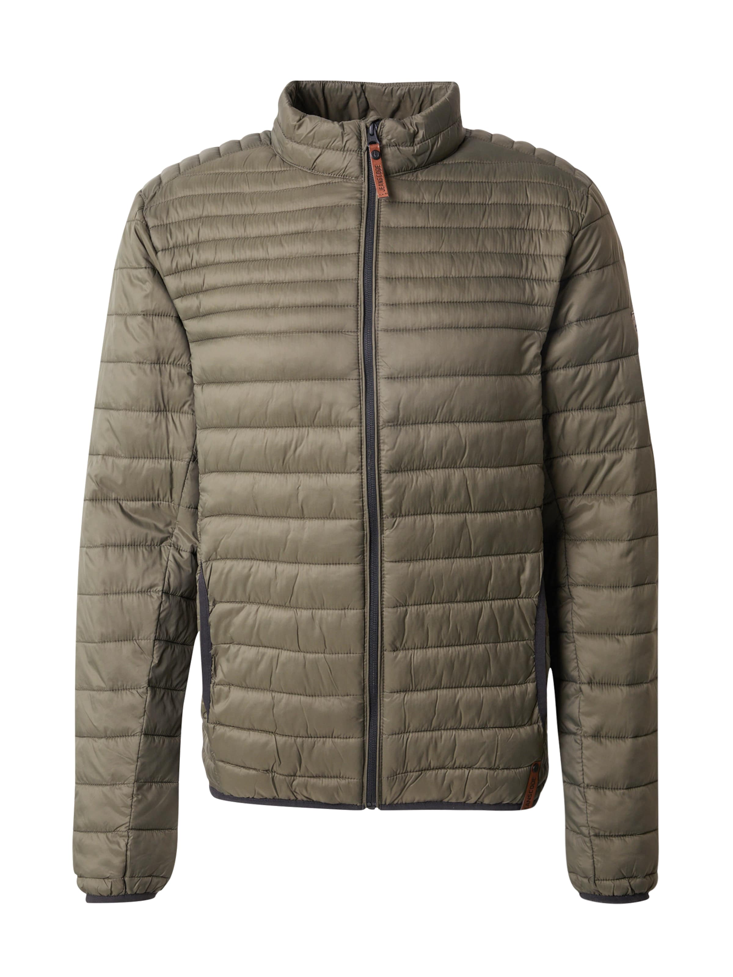 INDICODE JEANS Φθινοπωρινό και ανοιξιάτικο μπουφάν 'Islington' σε πράσινο: μπροστά