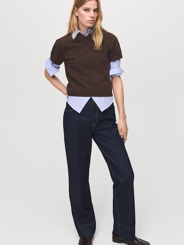 MANGO Široke hlačnice Kavbojke 'AYLIN' | modra barva