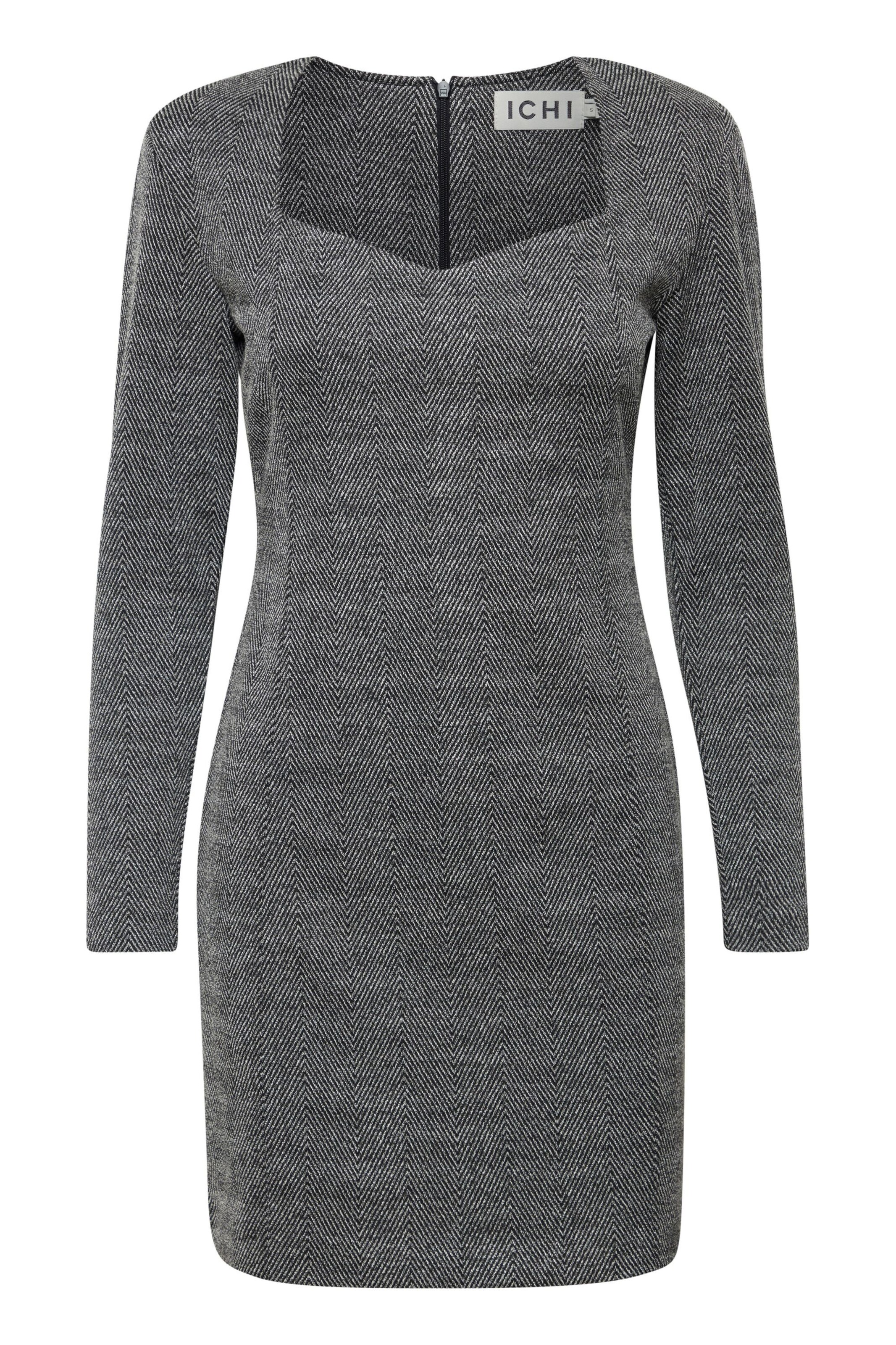 ICHI Платье 'Kate' в Серый: спереди