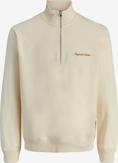 JACK & JONES Sweatshirt 'JORNORREBRO' em laranja escuro / branco lã, Vista do artigo