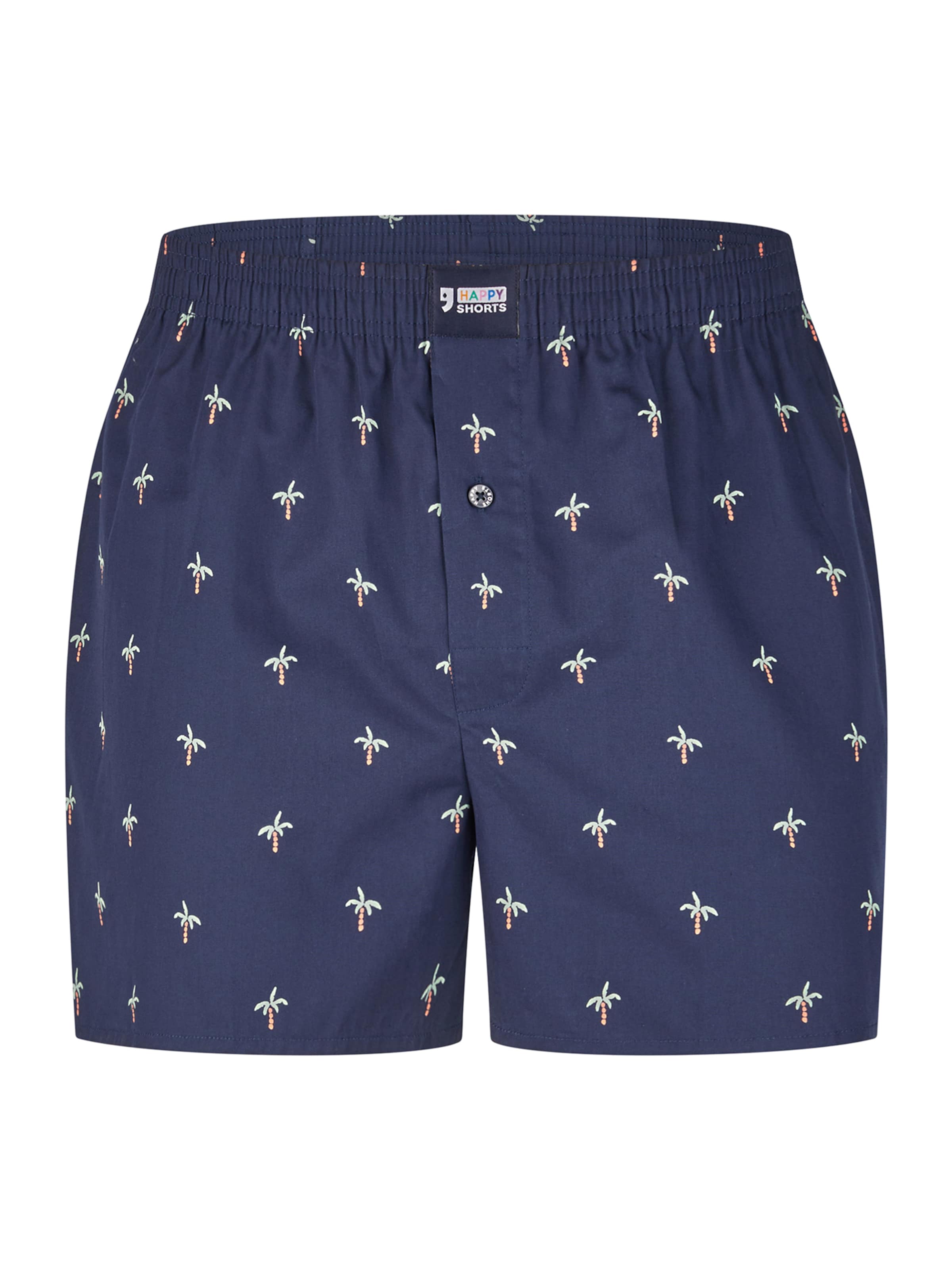 Happy Shorts Boxer ' Motives ' in Blau: Vorderseite