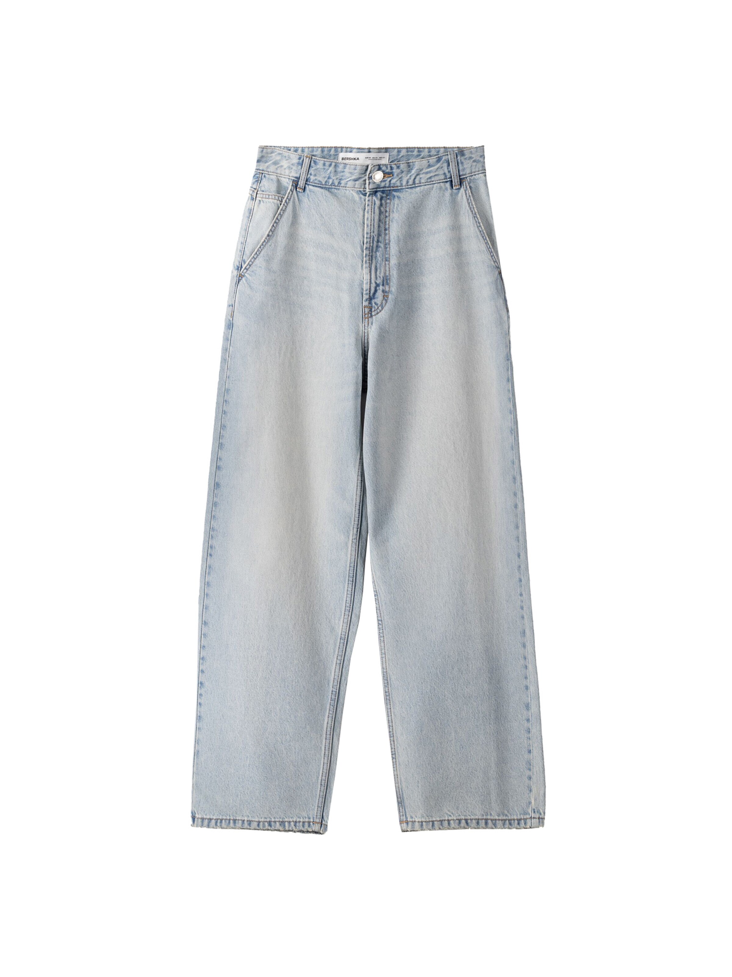 Bershka Wide Leg Jeans i blå: forside