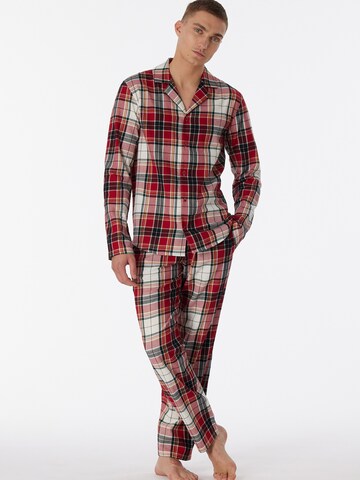 SCHIESSER Long Pajamas ' X-Mas ' in Mixed colors: front