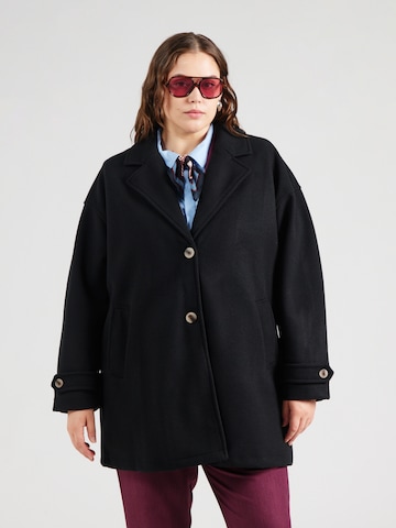Noisy May Curve Between-Seasons Coat in Black: front