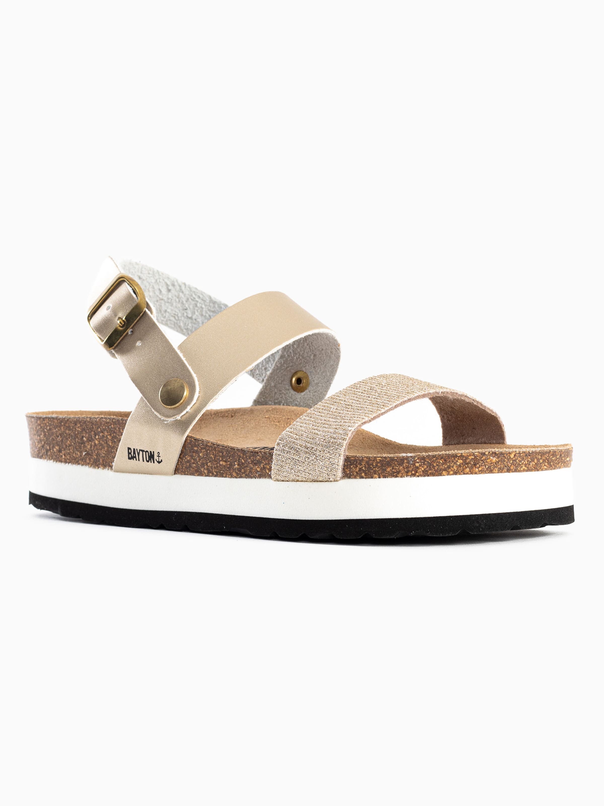 Bayton Sandali s paščki 'Almeria' | zlata barva