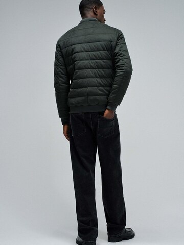 Salsa Jeans Winterjacke 'Suede Puffer Bomber Jacket'‌‌‌‌‌‌ in Grün