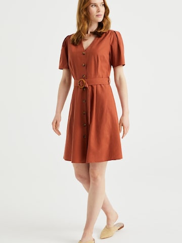 WE Fashion Shirt dress in Brown