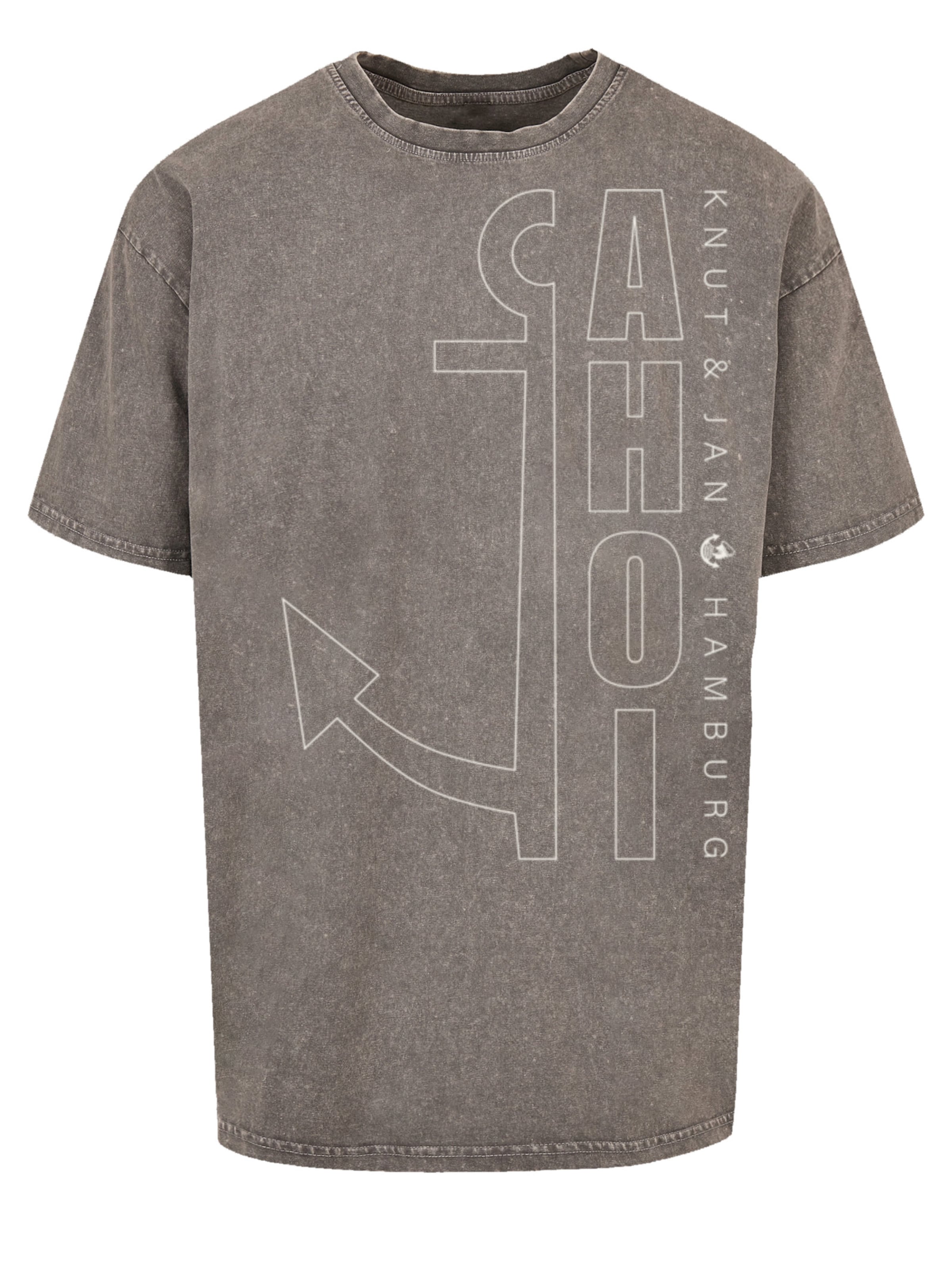 F4NT4STIC Shirt 'Ahoi Anker ' in Grijs: voorkant