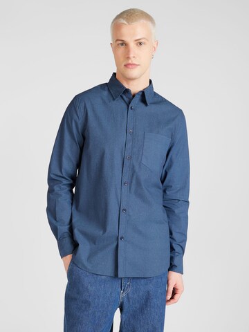 BURTON MENSWEAR LONDON - Ajuste regular Camisa en azul: frente