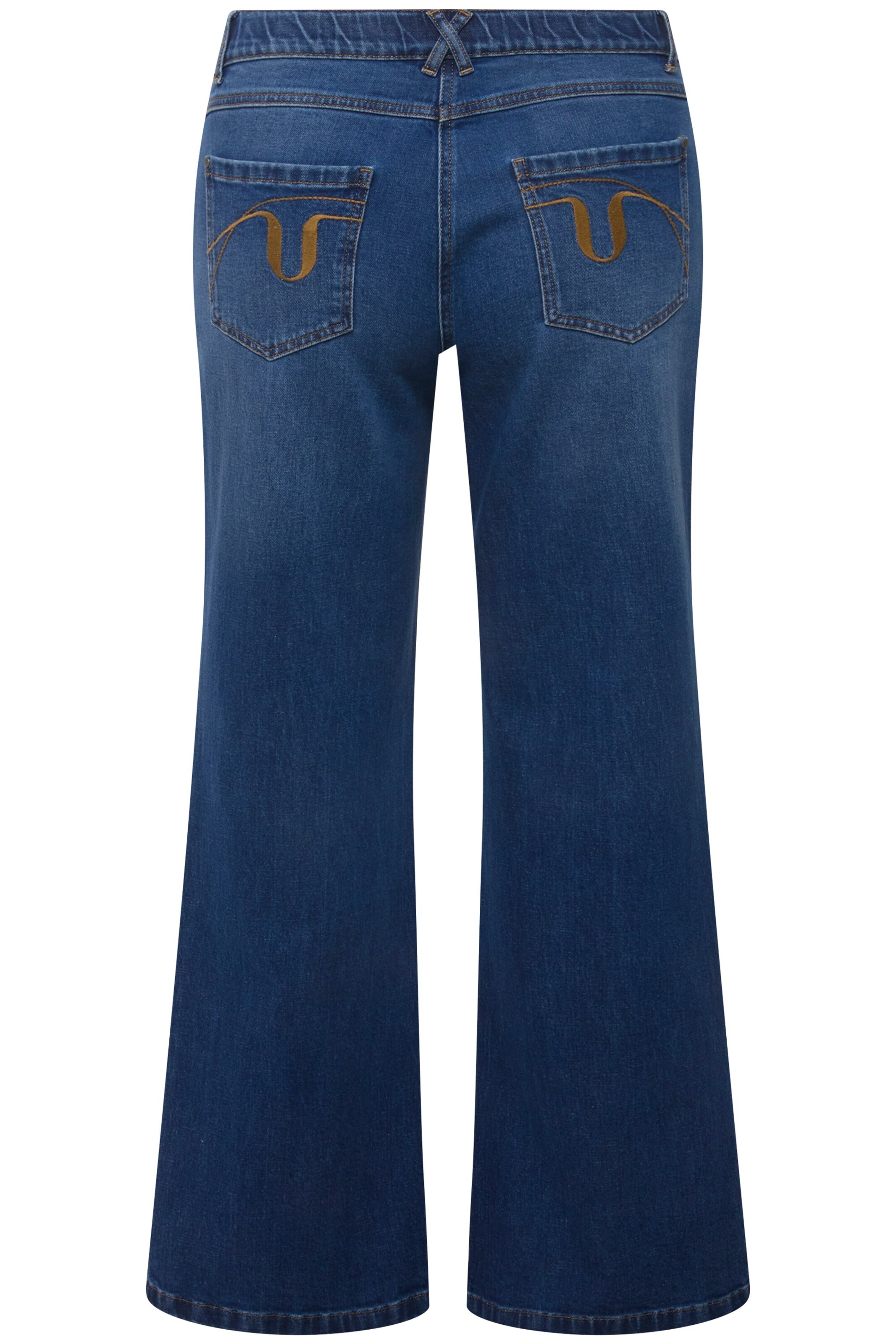 Ulla Popken Wide Leg Jeans in Blau