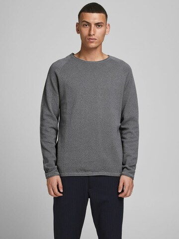JACK & JONES Klasický střih Svetr 'Hill' – šedá: přední strana