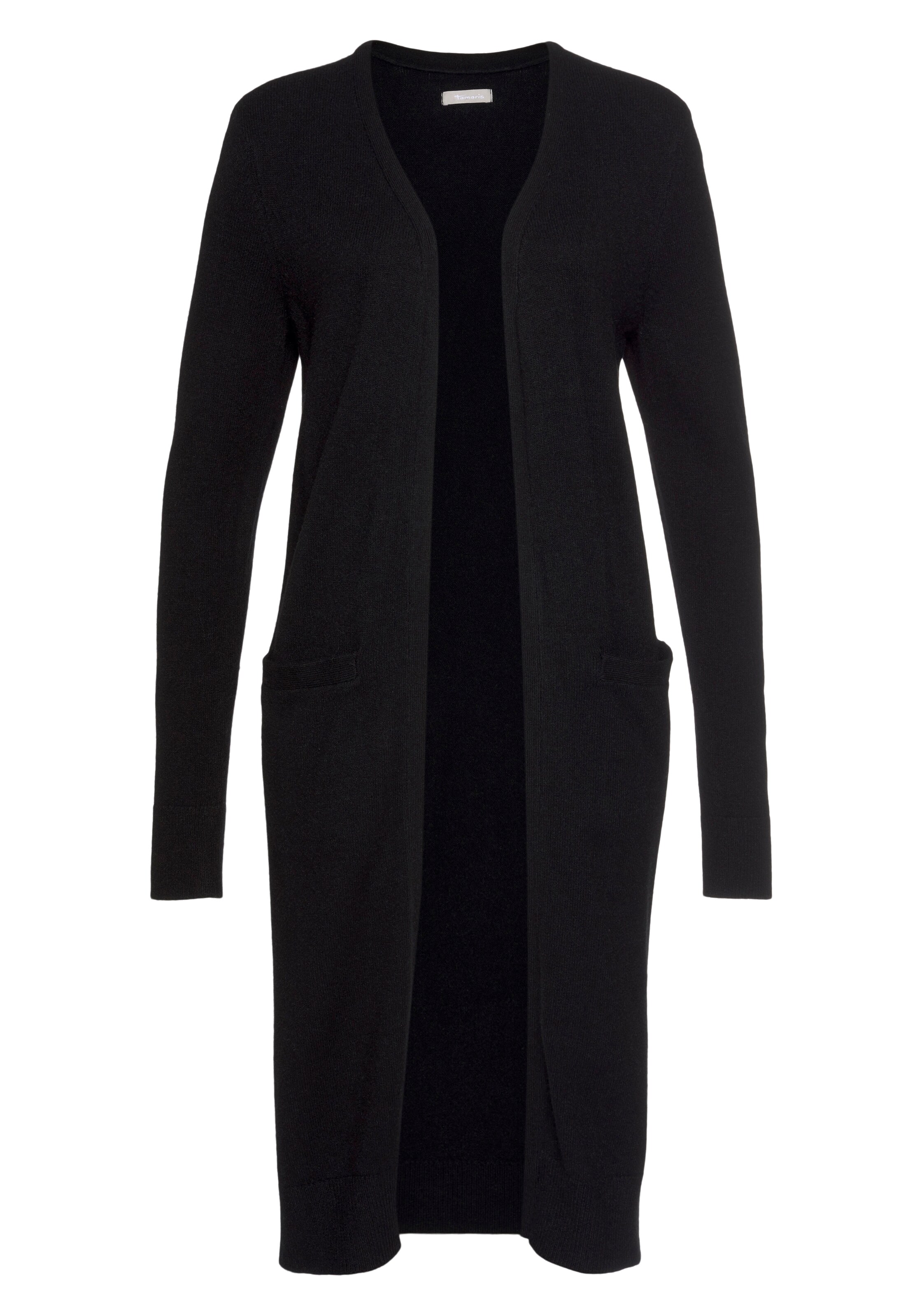 Tamaris Knit Cardigan in Black: front