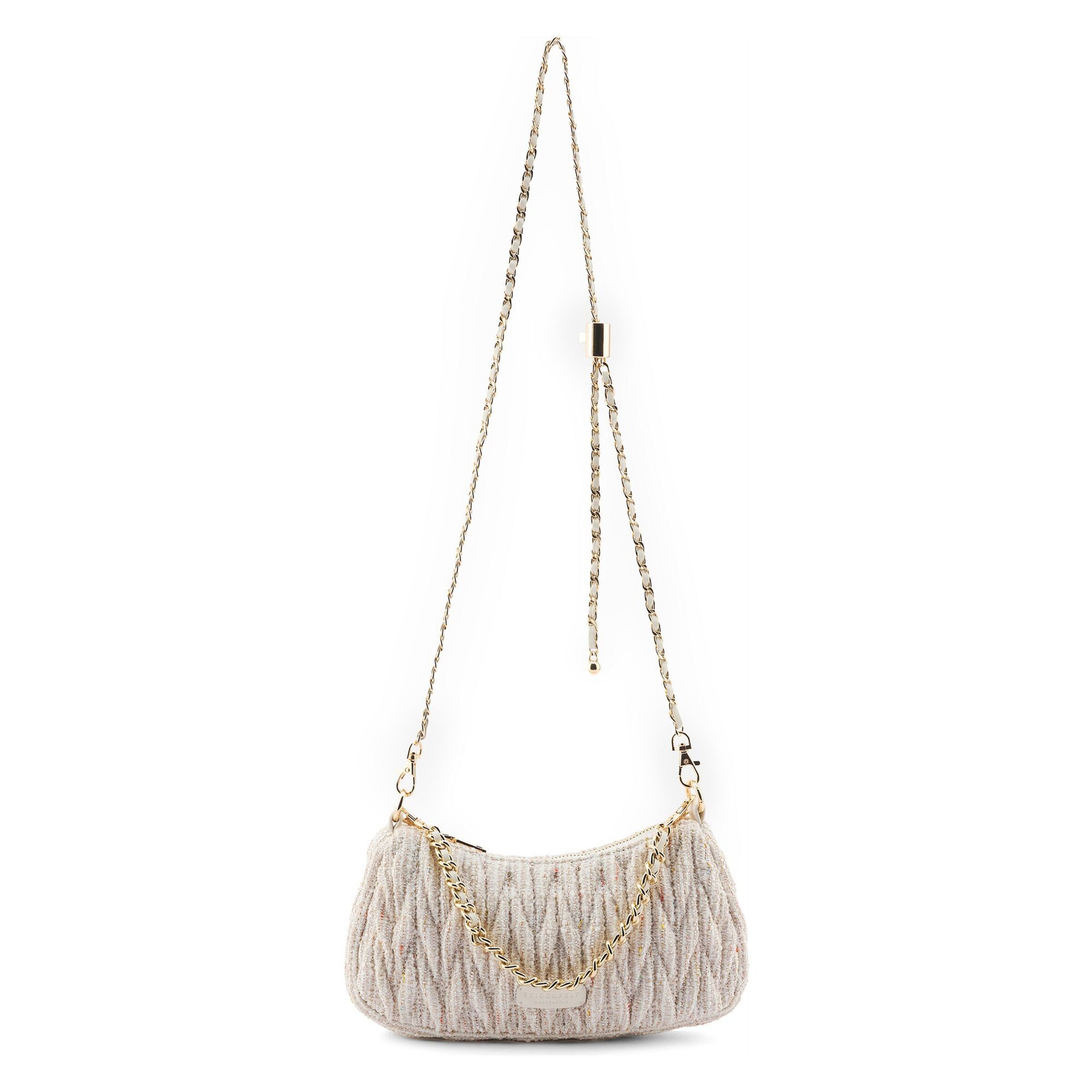 Borsa a spalla 'Floro' di Seidenfelt in beige: frontale