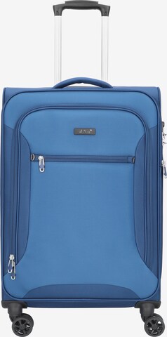 D&N Travel Line 6404 4-Rollen Trolley 68 cm in Blau: predná strana