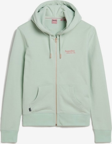 Superdry Zip-Up Hoodie in Green: front