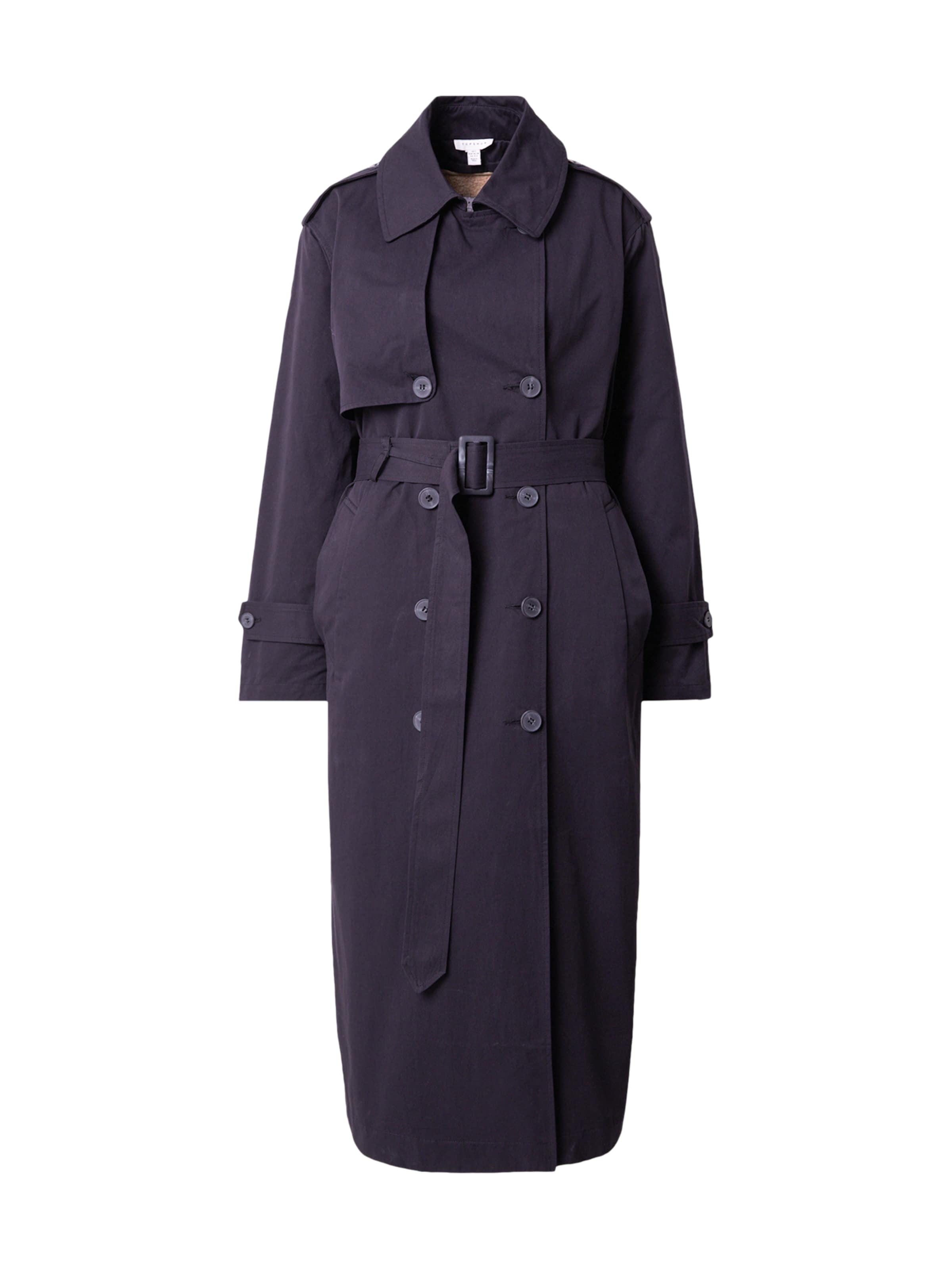 Manteau mi-saison TOPSHOP en bleu : devant