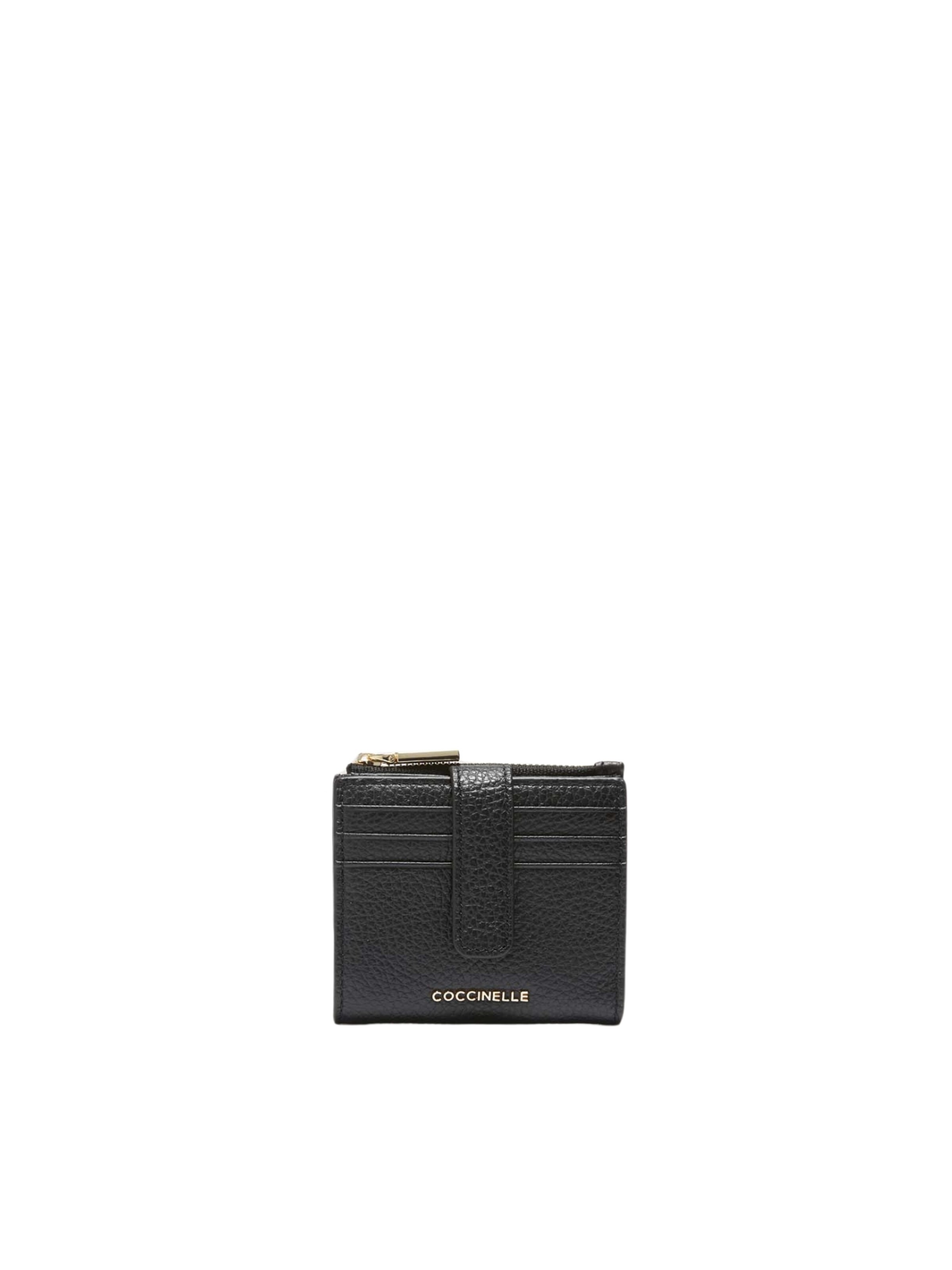 Portamonete 'COCCINELLE METALLIC 6' di Coccinelle in nero: frontale