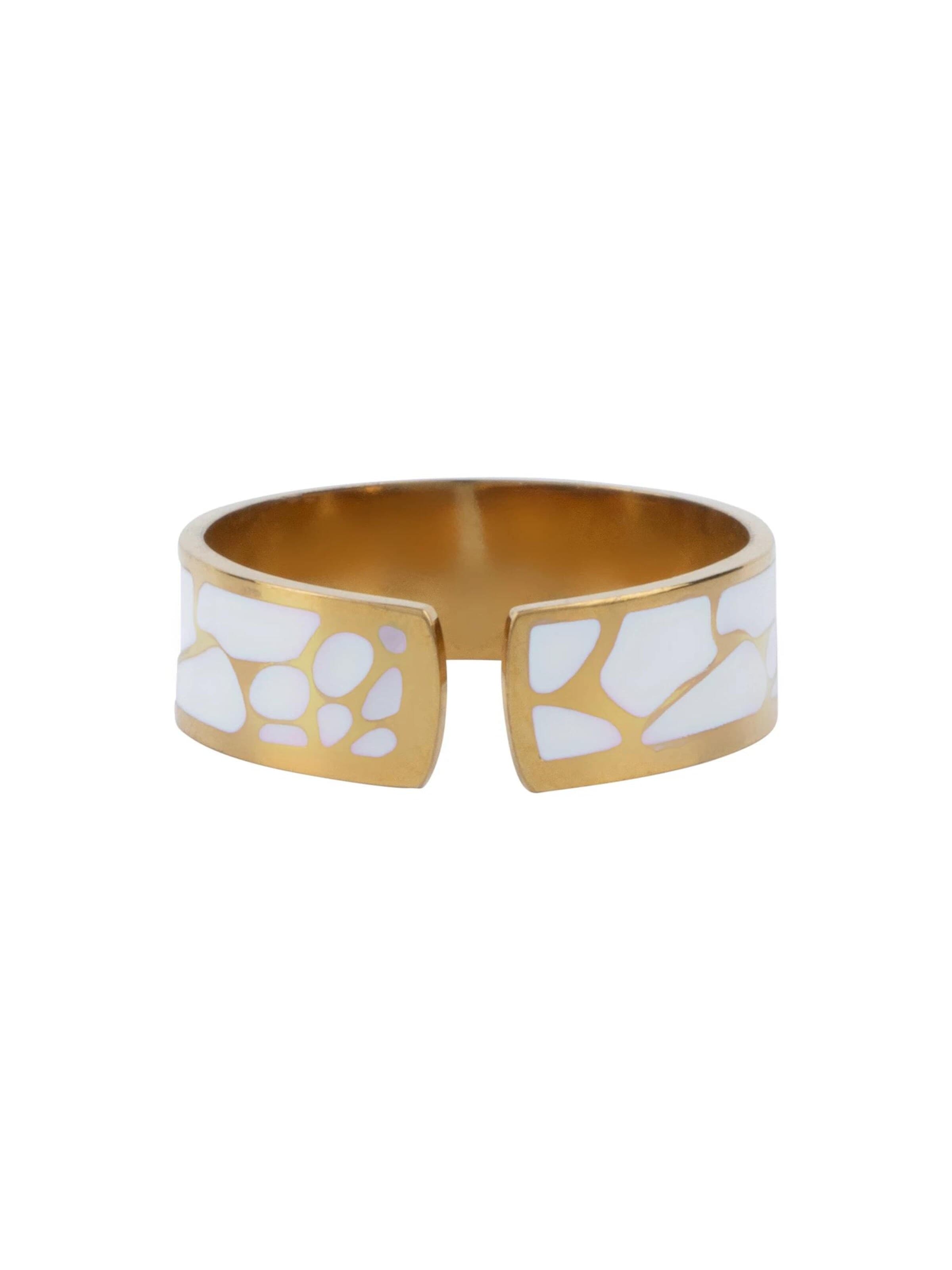 Chic by Lirette Ring 'Ring Craquelé' in White