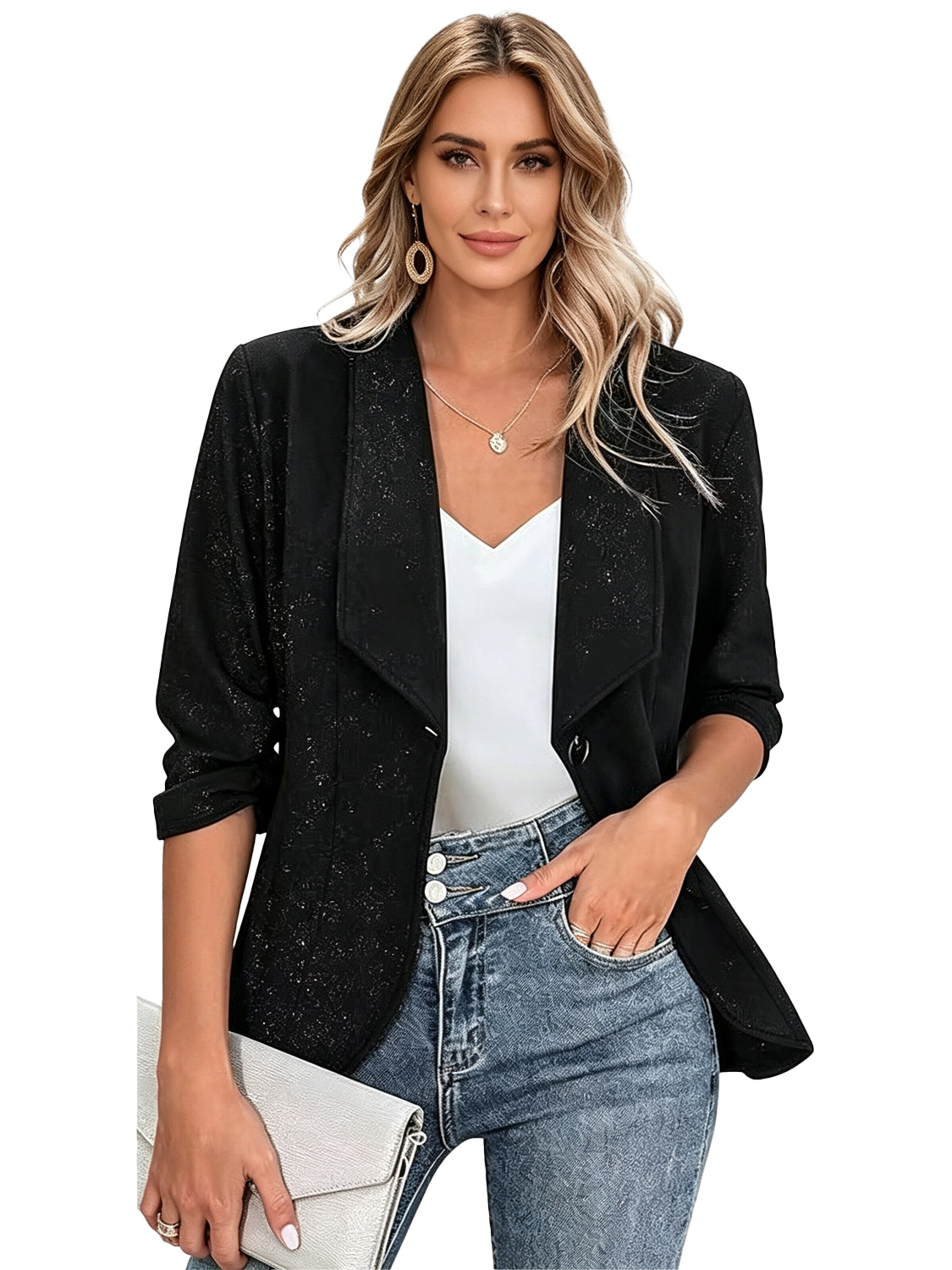 KoJooin Blazer‌‌‌‌‌‌‌‌‌ in Schwarz: Vorderseite