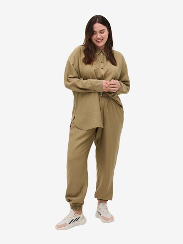 Zizzi Loosefit Hose 'Fahit' in Beige