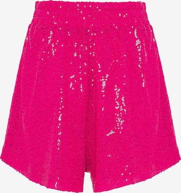 NOCTURNE Lużny krój Spodnie w kolorze różowy