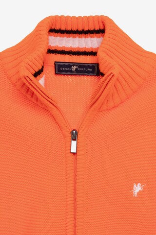 DENIM CULTURE Knit Cardigan 'AILEEN' in Orange