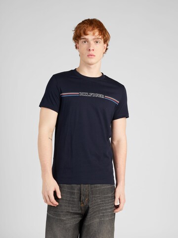 T-Shirt TOMMY HILFIGER en bleu : devant