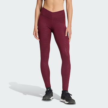 ADIDAS PERFORMANCE Skinny Sportbroek 'All Me Essentials' in Rood: voorkant