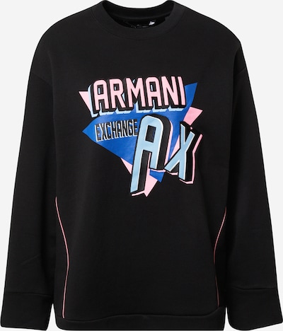 ARMANI EXCHANGE Sweat-shirt en bleu / rose / noir, Vue avec produit