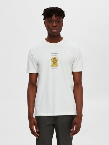 SELECTED HOMME Koszulka 'Boren' w kolorze biały: przód
