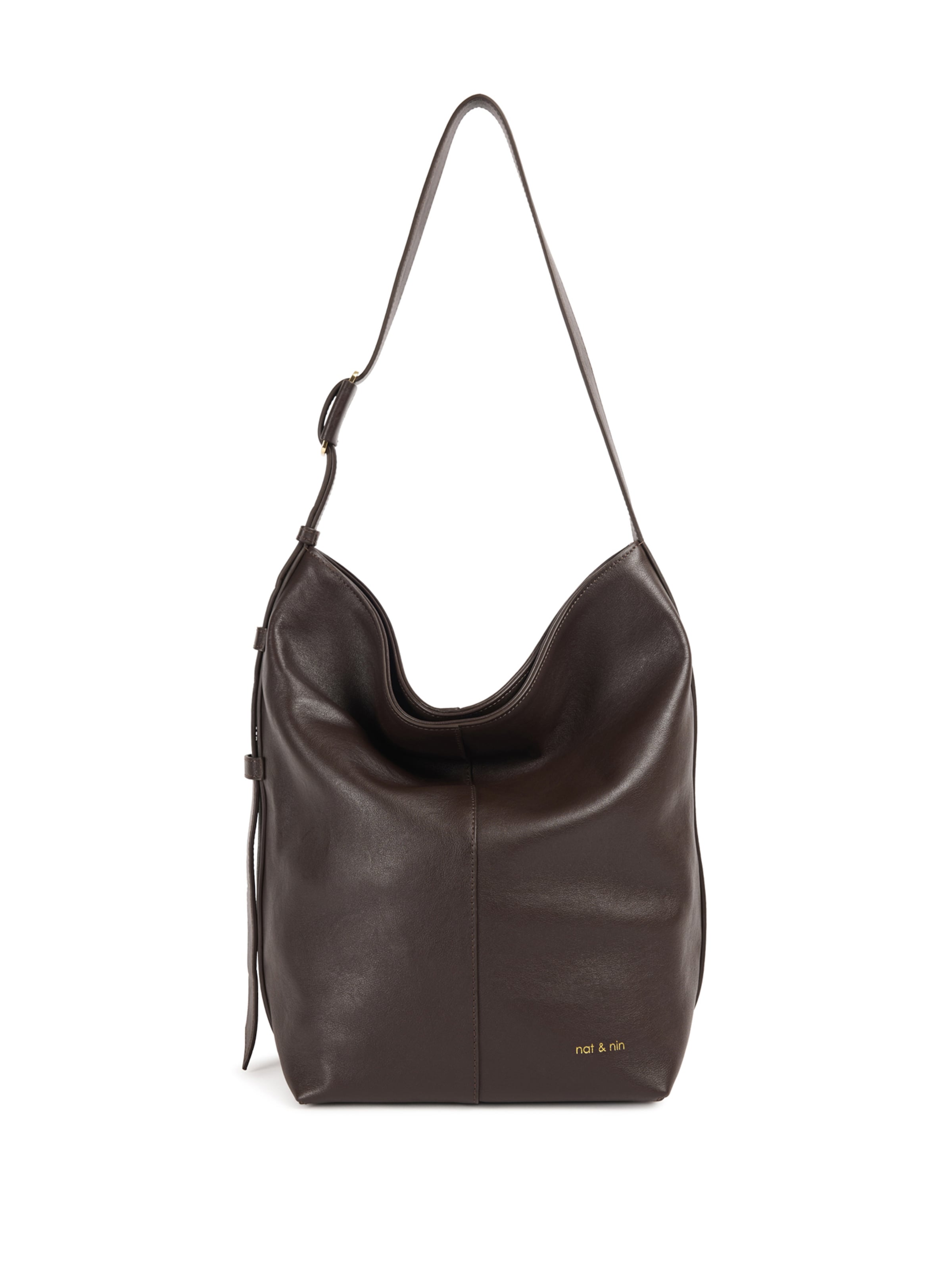 Nat&Nin Håndtaske 'NOUR' i brun: forside