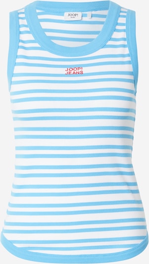 JOOP! Jeans Toppi 'Tiani' koossa S värissä taivaansininen / valkoinen, Tuotenäkymä