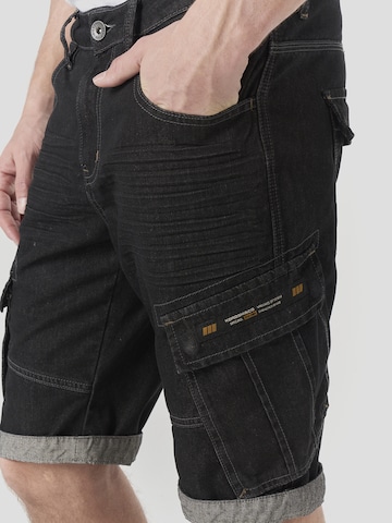 juoda KOROSHI Standartinis Darbinio stiliaus džinsai