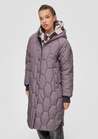 QS Between-Seasons Coat in Purple: front