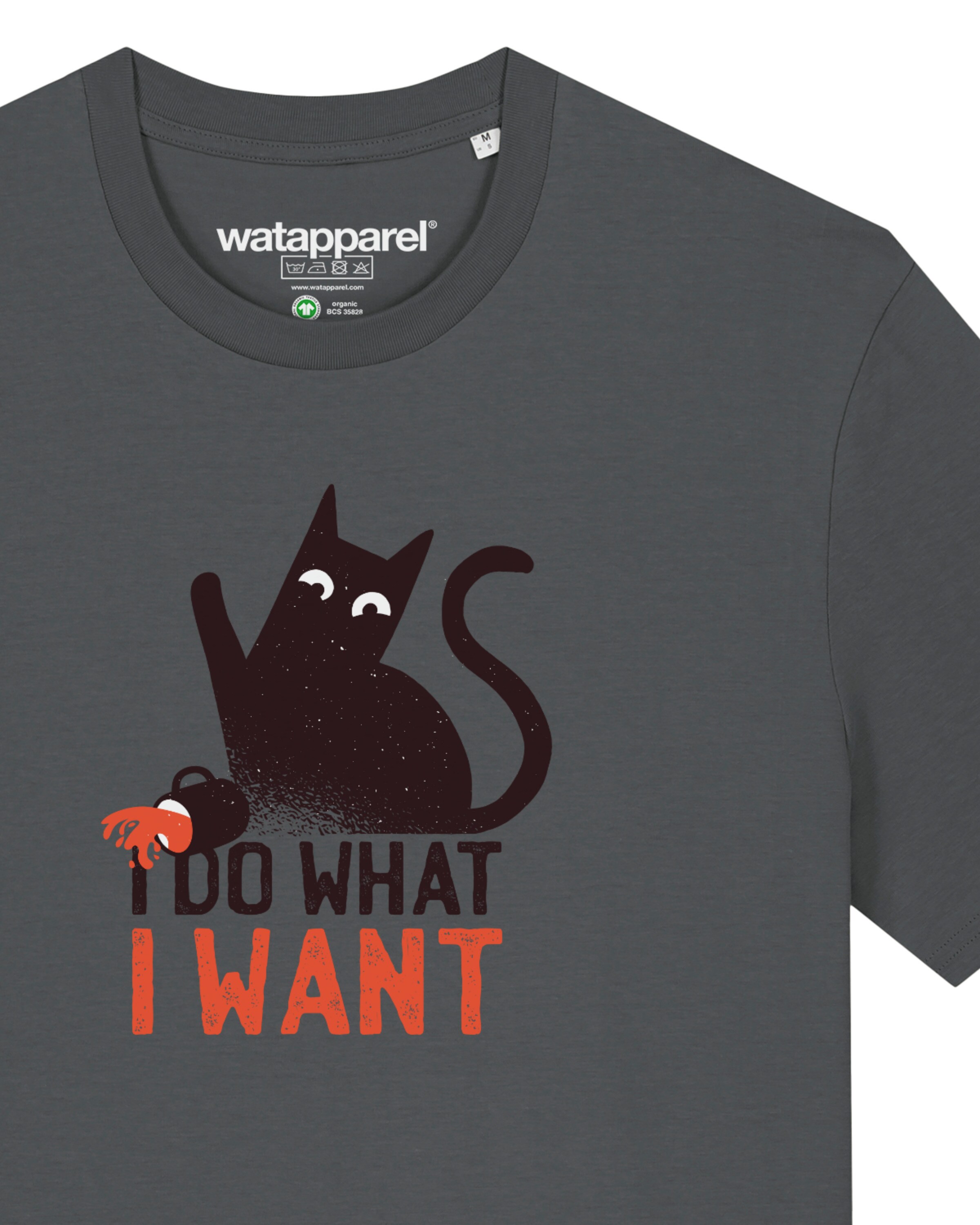 T-Shirt 'Cat' Watapparel en gris