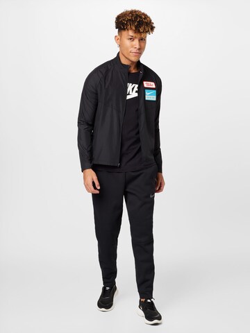 NIKE Sportjacke 'MILER' in Schwarz