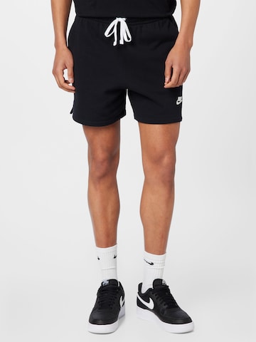 Regular Pantaloni de la Nike Sportswear pe negru: față