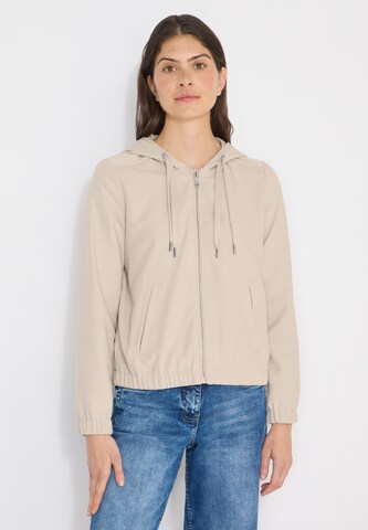 CECIL Zip-Up Hoodie in Beige: front