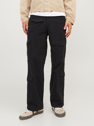 JACK & JONES Regular Cargobroek 'BILL RUSH' in Zwart: voorkant