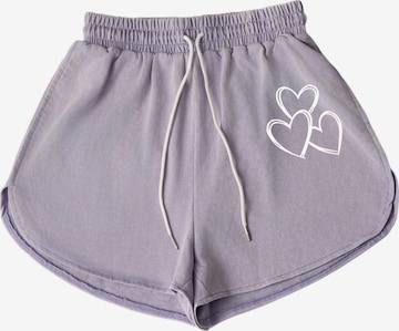Loosefit Pantalon GORHEY en violet : devant