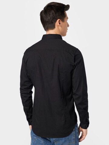 Petrol Industries - Slim Fit Camisa em preto