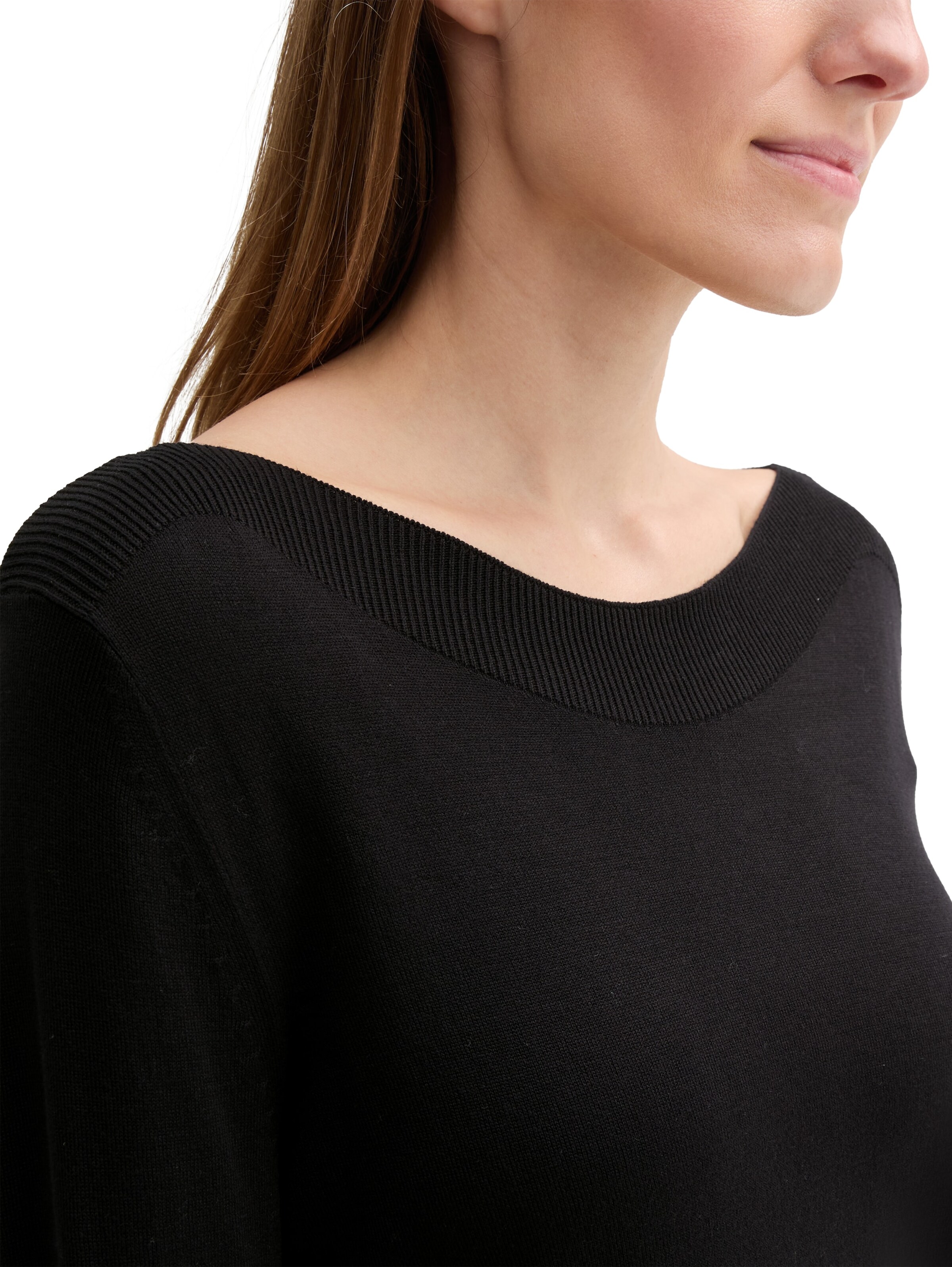 TOM TAILOR Pullover in Schwarz