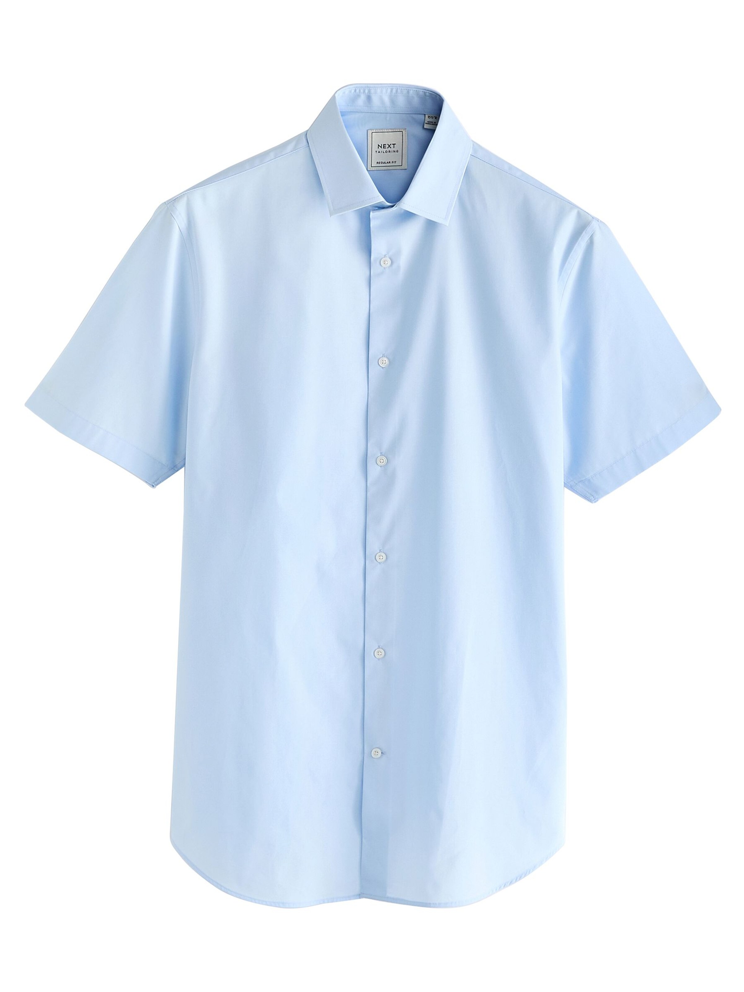 Next Средняя посадка Рубашка 'Easy Care' в Синий