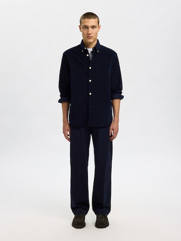 SELECTED - Ajuste regular Camisa 'SLHDANNI' en azul